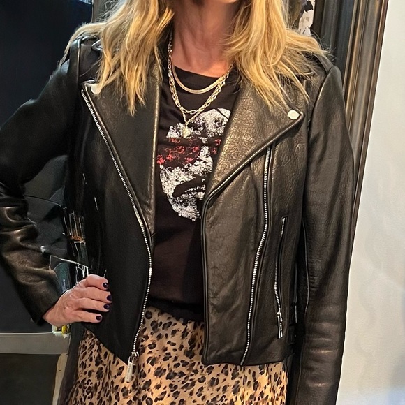 MICHAEL Michael Kors Jackets & Blazers - MICHAEL Michael Kors Leather Jacket Size Large